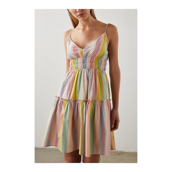 Rails Carmen Dress Guava Stripe NWT - Picture 1 of 8